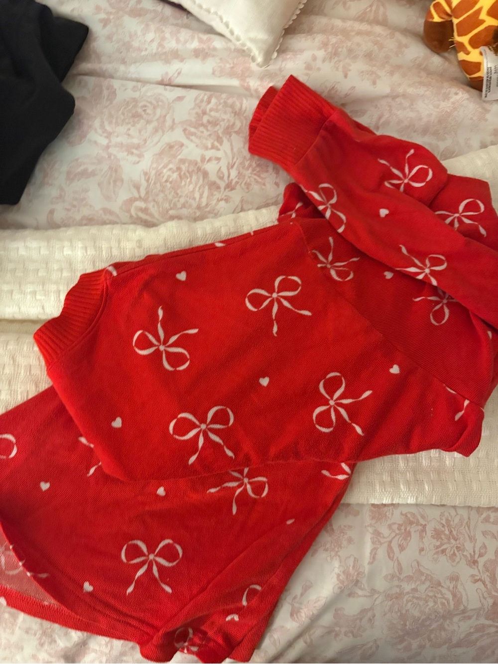 AERIE PJ Red Bow Print Women's set